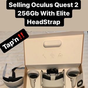 Oculus quest 2 256 gb W/Elite HeadStrap and 3 games